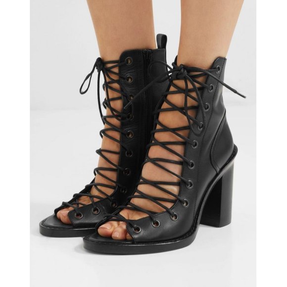 Ann Demeulemeester Shoes - ANN DEMEULEMEESTER Blanche iconic lace up gladiator sandals boots - Size 38.5